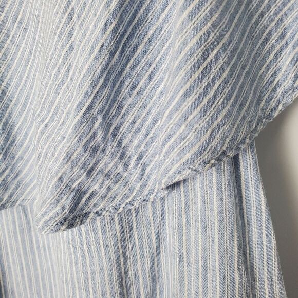 7 For All Mankind Striped Linen Blend Dress Size XS - Picture 6 of 8